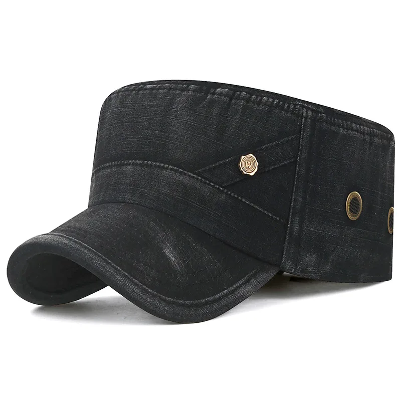 Autumn Retro Vintage Distressed Washable Cotton Military Hats Flat Caps Men's Cap Camping Fishing Hat gorras casquette 모자 кепка