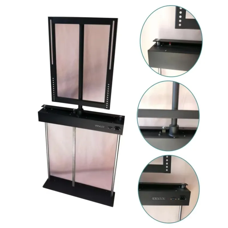Motorized TV Cabinet Stand with Remote Control Rotation 340 Degrees - Drop down TV Lift Mechanism for Home Entertainment Systems