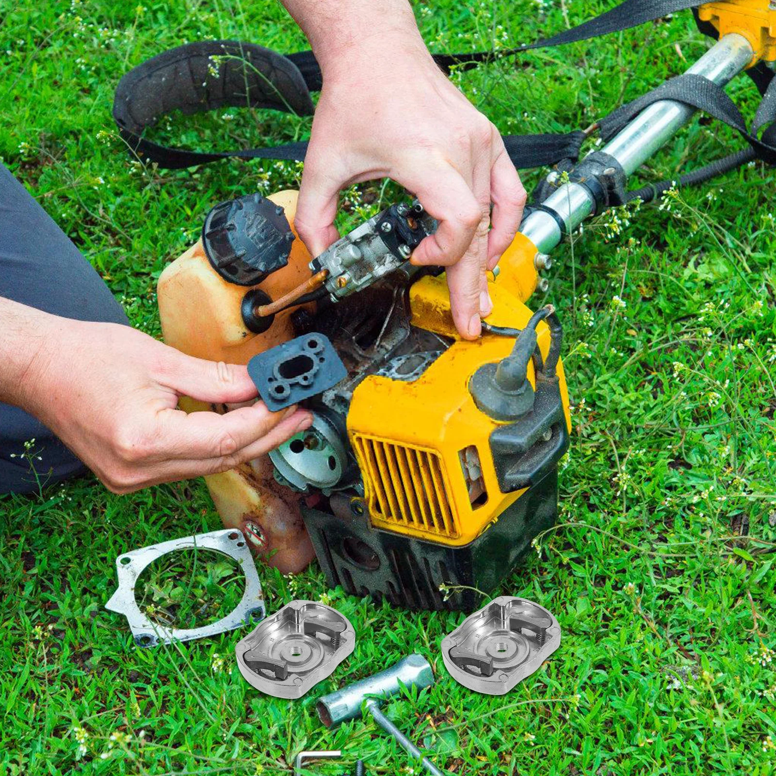 

2 pcs Lawn Mower Pull Start Pawl Aluminum Starter Claw Gear For 405 Engine Mini Bike Recoil Assembly Durable Replacement