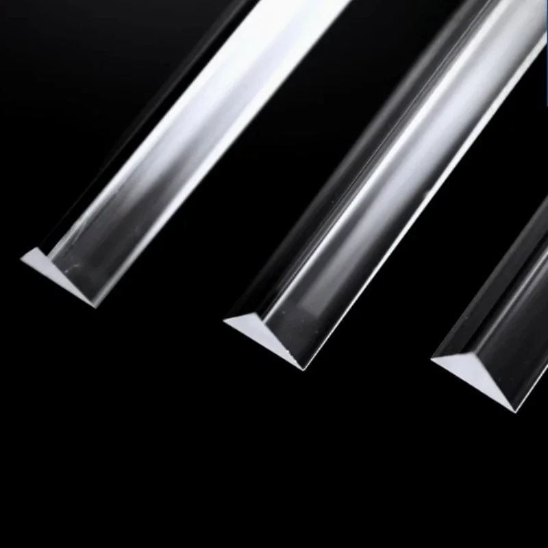 2/4/6 Stück, transparente, dreieckige Acrylstäbe, durchsichtiges Plexiglas, rechteckige Form, PMMA-Lichtleitstange, Länge 500 mm. – Detail 4