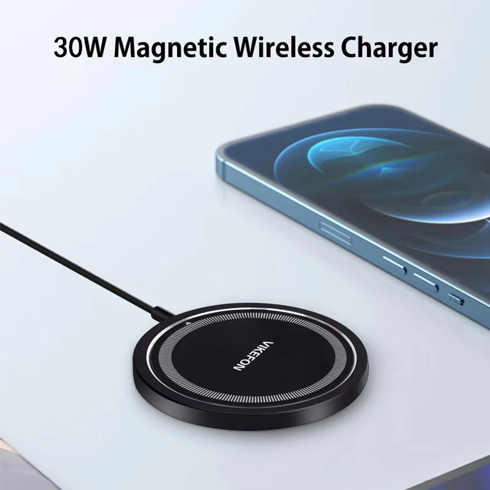 30w Magnetic Wireless Charger Pad Phone Chargers For iPhone 16 15 14 13 Pro Airpods Portable Macsafe PD Fast Charging Station