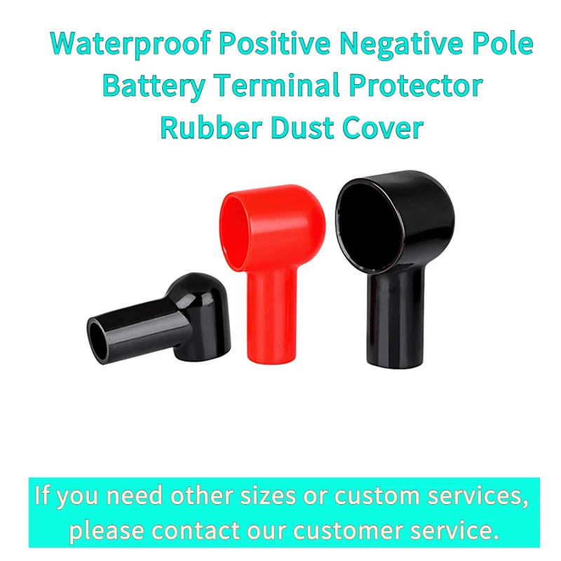 Waterproof Positive Negative Pole Battery Terminal Protector Rubber Dust Cover