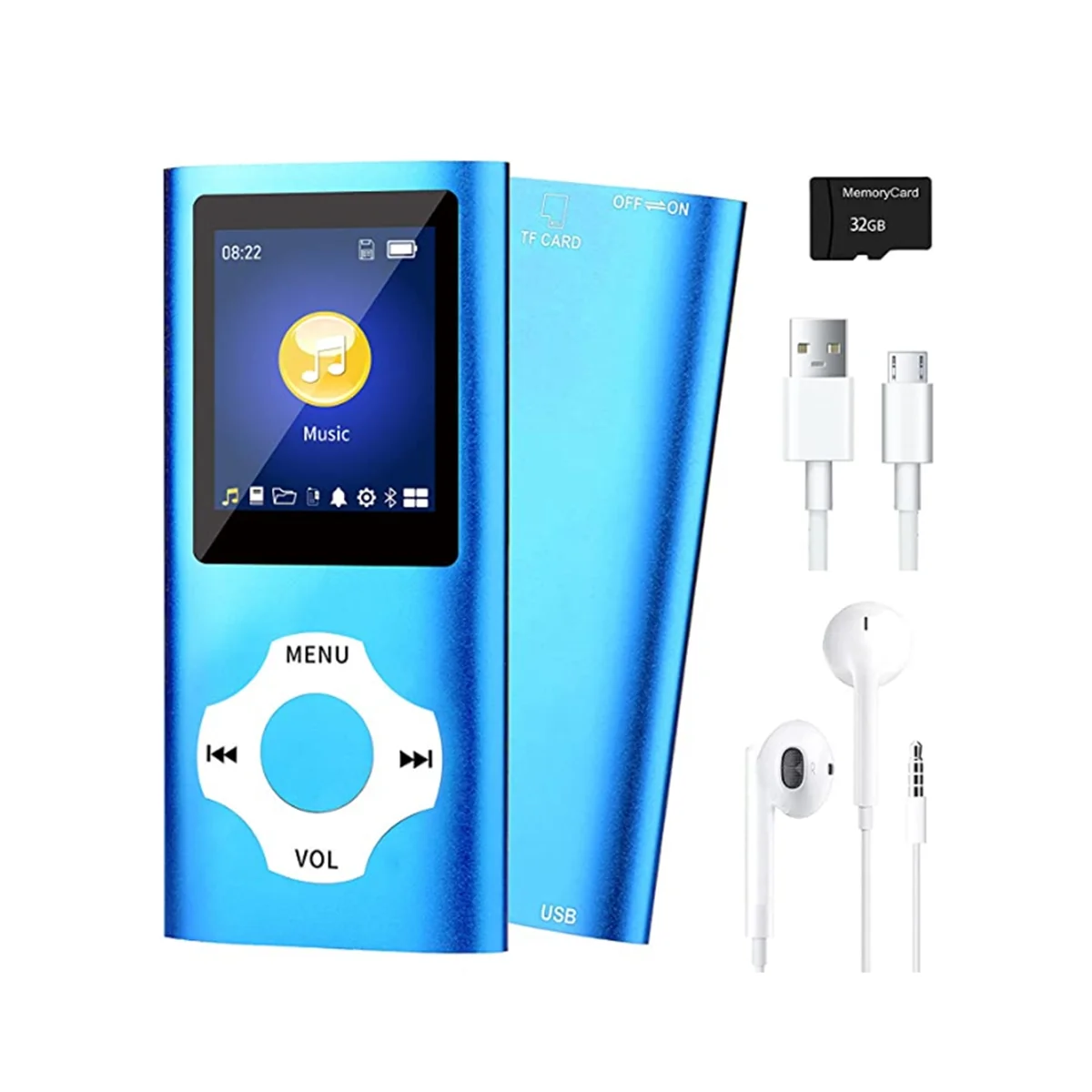 

MP3 Music Player with Bluetooth 5.0,Portable HiFi Music Player /Video/Photo Viewer/E-Book Player (Blue)