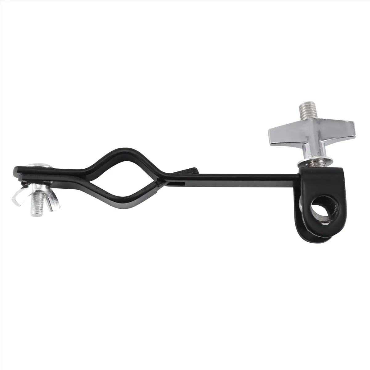 ABME New Cowbell Holder Clamp Drum Set Mounting Bracket for Jam Blocks Tambourine Cymbal Black