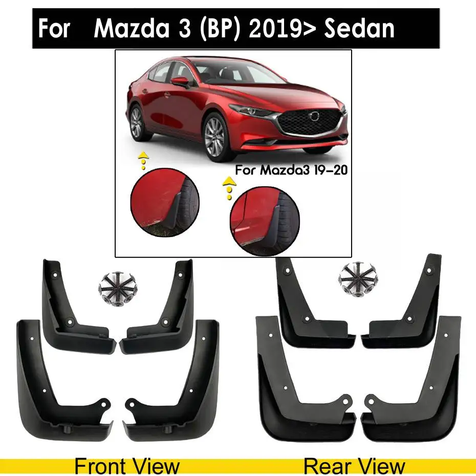 Car Fender Mud Flaps For Mazda 2 DE Mazda 3 BL BM BP Mazda 6 GG GH GJ 2019 2020 Mud Flap Cover Side Skirts Splash Guard Mudflaps