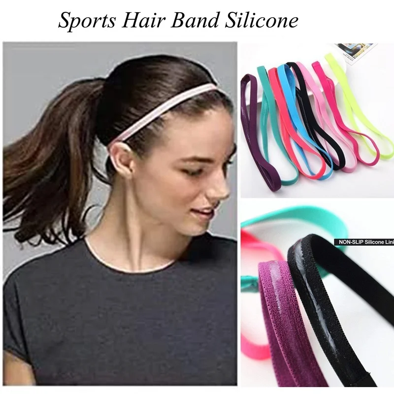 1 Pieces Thick Non-Slip Elastic Sport Headbands Hair Headbands,Exercise Hair and Sweatbands for Women and Men