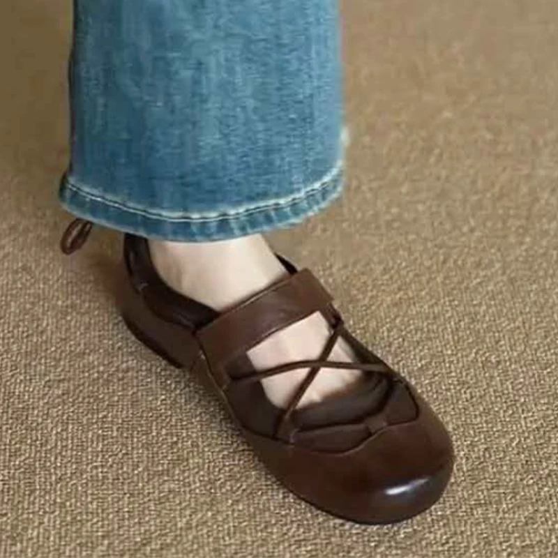 Zapatillas Planas de Mujer, Sandalias de Verano, Tendencia, Zapatos de Cuero Estilo Mary Jane, Novedad 2026, Zapatillas Deportivas Casuales para Correr, Mujer