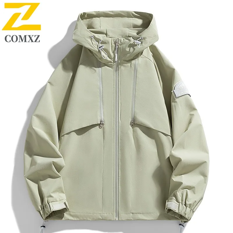 

COMXZ 2025, осенняя ветровка, куртка унисекс, элитный Тренч, модный спортивный повседневный уличный ветрозащитный водонепроницаемый трендовое пальто премиум-класса