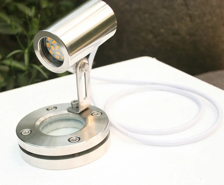 304 stainless steel flange with light, glass mirror with DC24V light, flashlight, flange observation cup