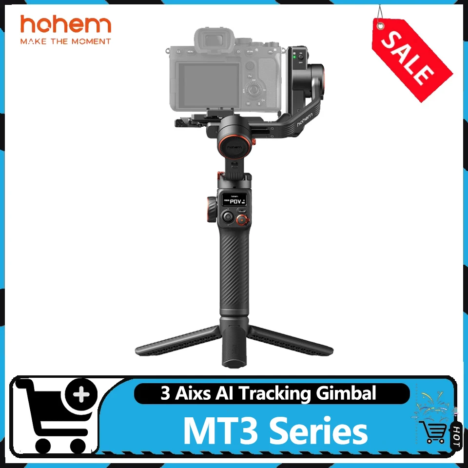 

Стабилизатор для камеры Hohem iSteady MT3 Series с AI-функциями, CCT RGB подсветкой и сенсорным экраном для смартфонов и DSLR-камер