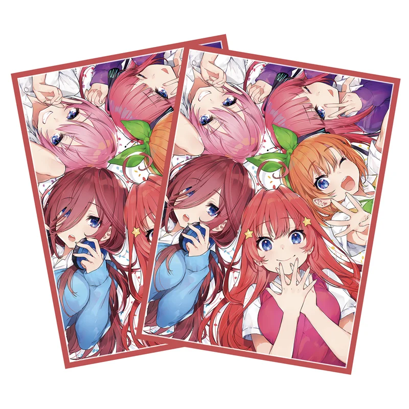 60Pcs/set ACG girls Cards Sleeve The Quintessential Quintuplets Anime Characters Colorful Laser Version Cards Protective Cover