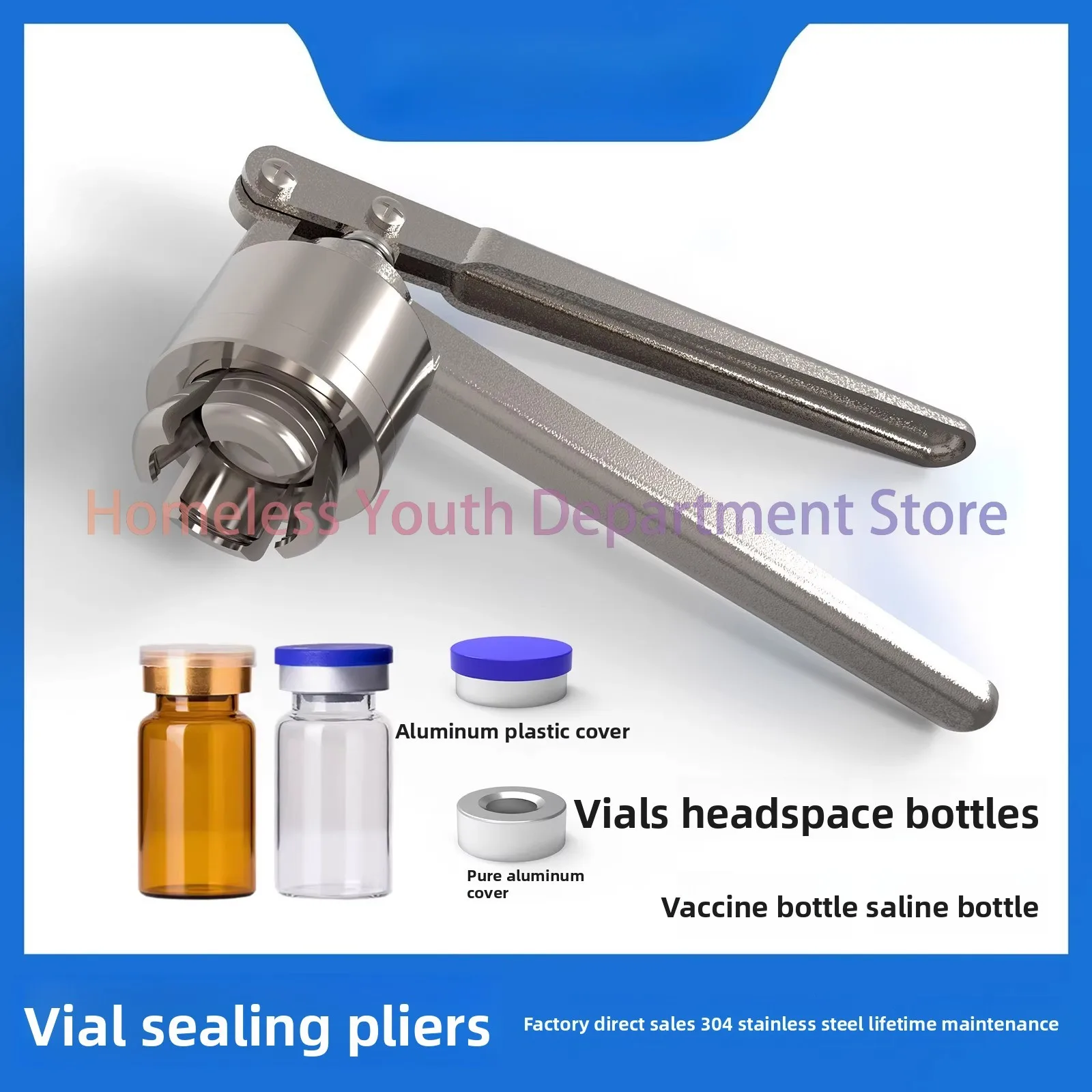

Vacuum bottle sealing tool, infusion bottle and vaccine bottle sealing pliers, 304 stainless steel