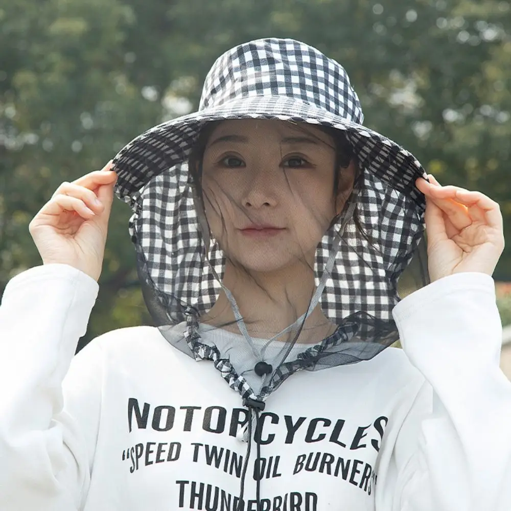 

Portable Printing Bee Mosquito Hat Sun Protection Face Mask Sunshade Shawl Cap UV Protection Breathable Wide Brim Sun Hat Hiking