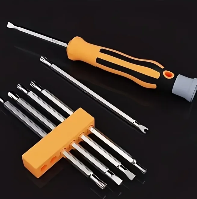 12 in 1 Multifunctional Magnetic Screwdriver Set Precision Handheld Tool with Cross Flat Screwdriver Heads for Home Maintenance