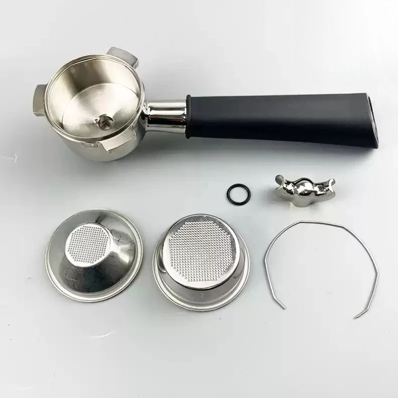 Coffee Brewing Portafilter Spare Part,54mm Handle with Filter Bowl&Spout Fit for Solis 1019/1170 Semi‑Automatic Espresso Machin
