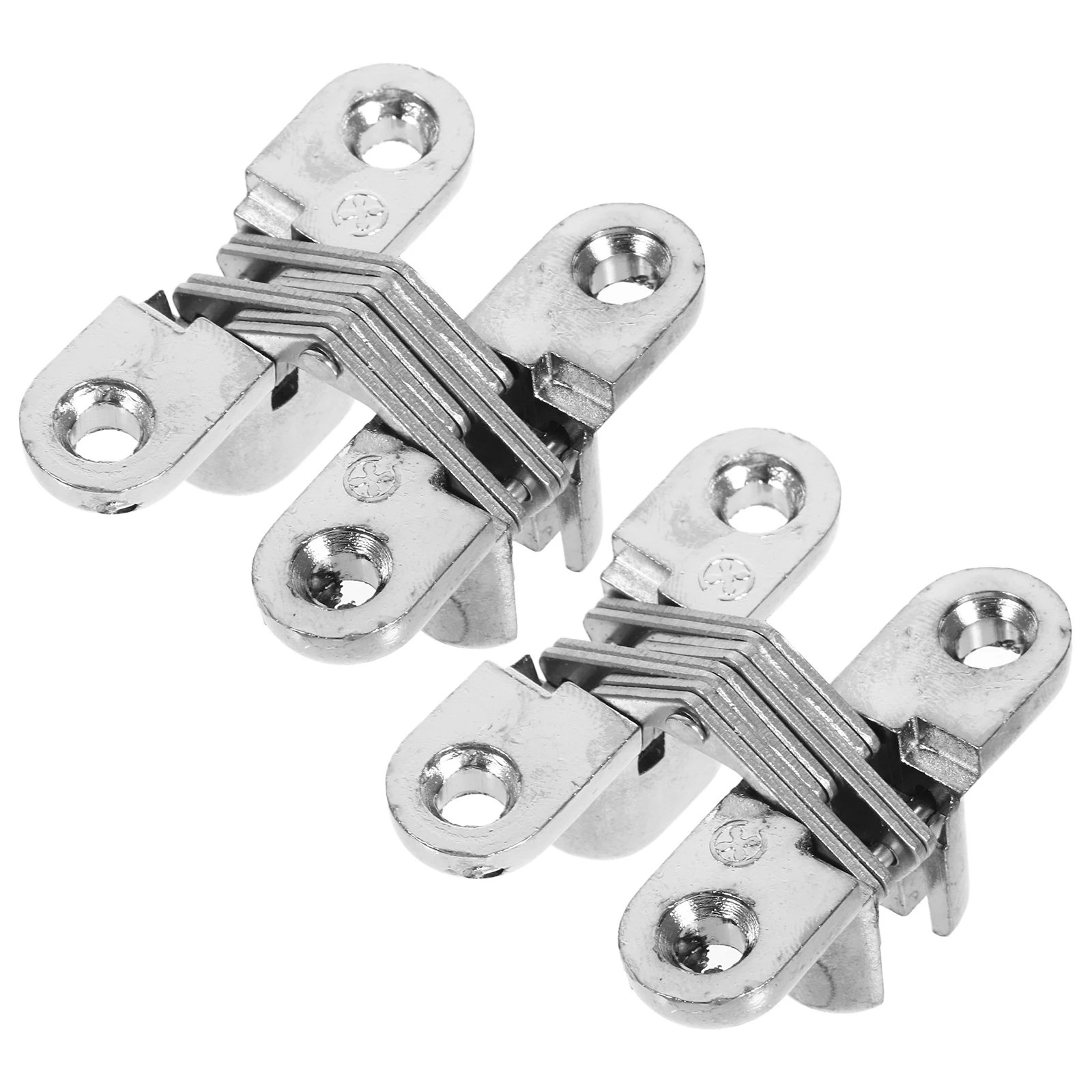 

2 Pcs Zinc Alloy Cross Hinge Small Cabinet Door Metal Hinges Furniture Hardware Durable Thickened Design Smooth