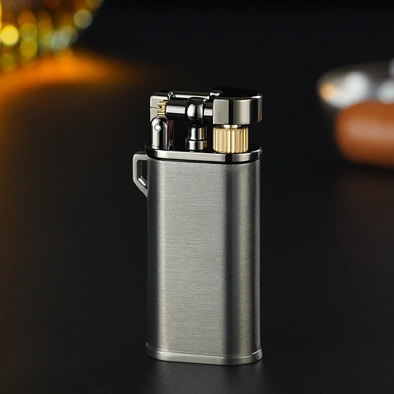 Retro Classic Grinding Wheel Gas Lighter Portable High-End Metal Body Personalized Creative Men's Gift Lighting Tool image 3