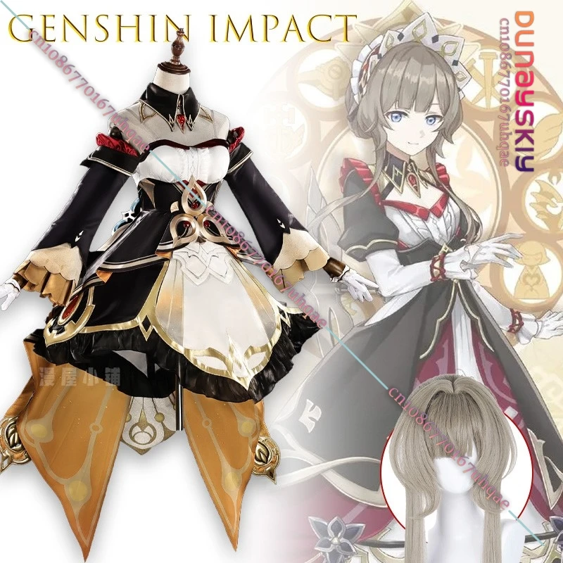 

AGenshin Impact Sandrone Cosplay Costume Game Fatui Harbinger Sandrone Marionette Maid Halloween Plus Size Halloween {SAIKOU}