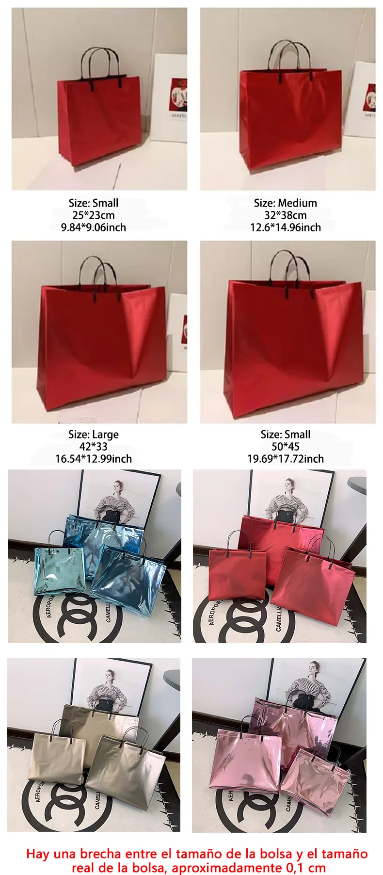 20 Geschenktüten für Veranstaltungen, Einkaufszentrum-Werbung, individuell gestaltete Verpackungstüten, Hochzeitsgeschenk-Handtaschen mit individuellem Logo – Detail 2