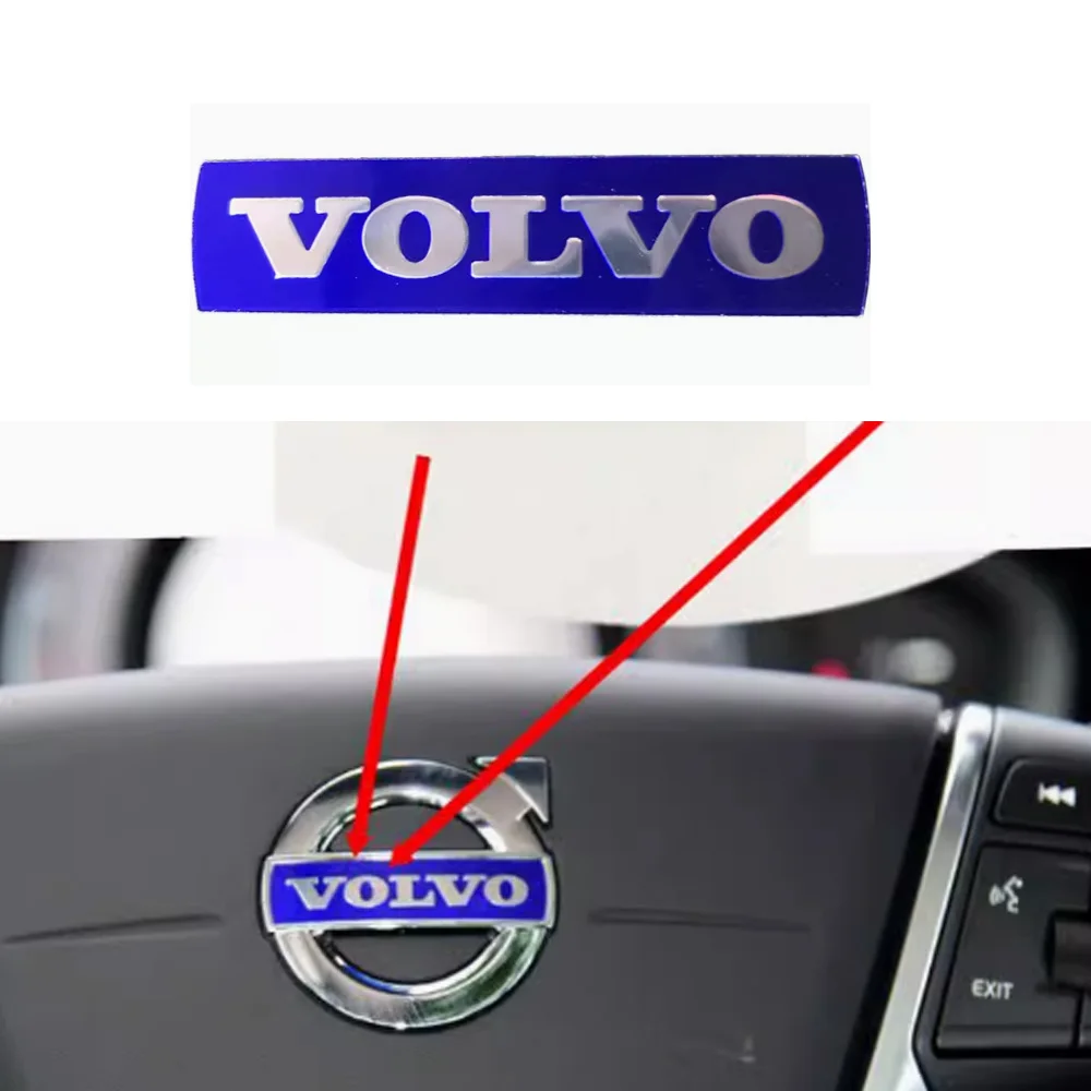 47mm Badge For Volvo Sticker Blue Emblem Volvo Steering Wheel Sticker Interior Sticker For Volvo XC90 V90 S60 XC60 V60 V40 S40