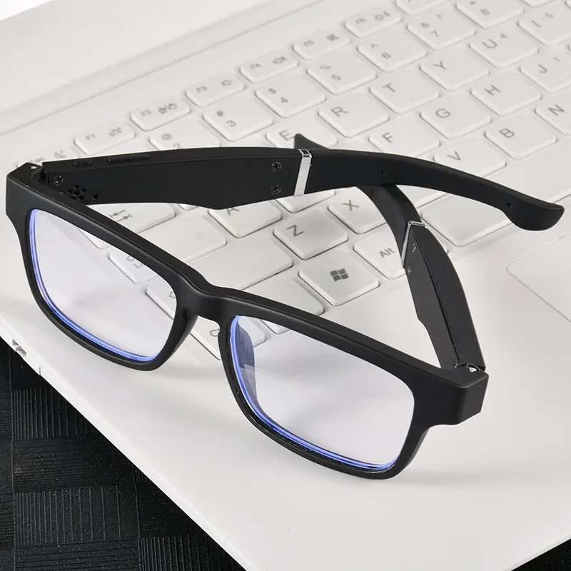 

Smart Bluetooth Flat Glasses, Bluetooth Headset, Myopia, Black Frame, Anti-Blue Light Technology