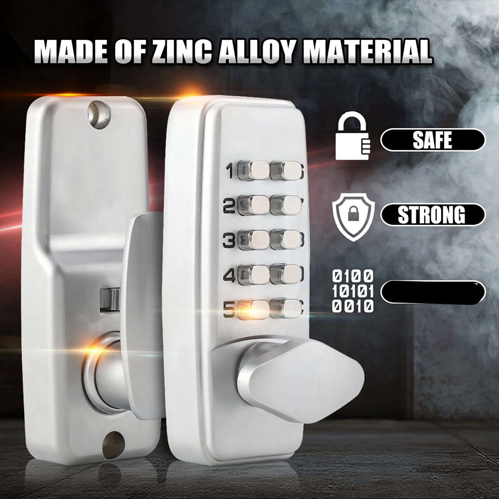 

2 - 8 Digit Combination Door Zinc Alloy Convenient Password Security Coded Lock Door Lock Password Lock Security Coded Lock