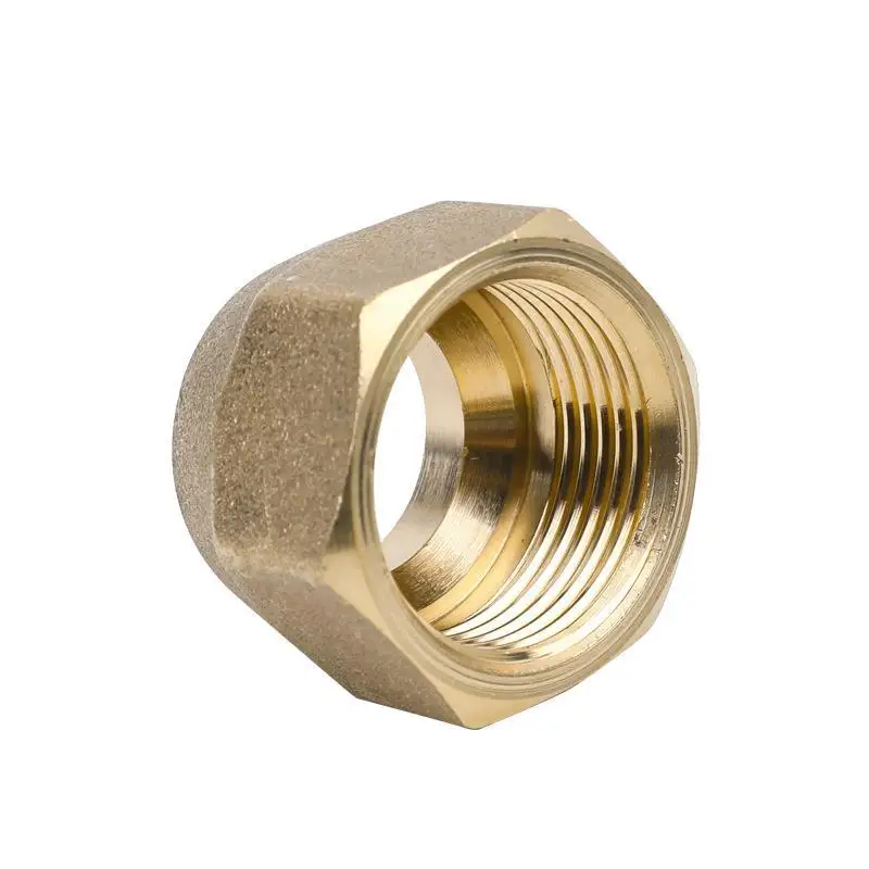 Brass Flare Tube Fitting Nut Thickened Corrosion Resistant 5 Sizes for Air Conditioner HVAC System Repair Parts