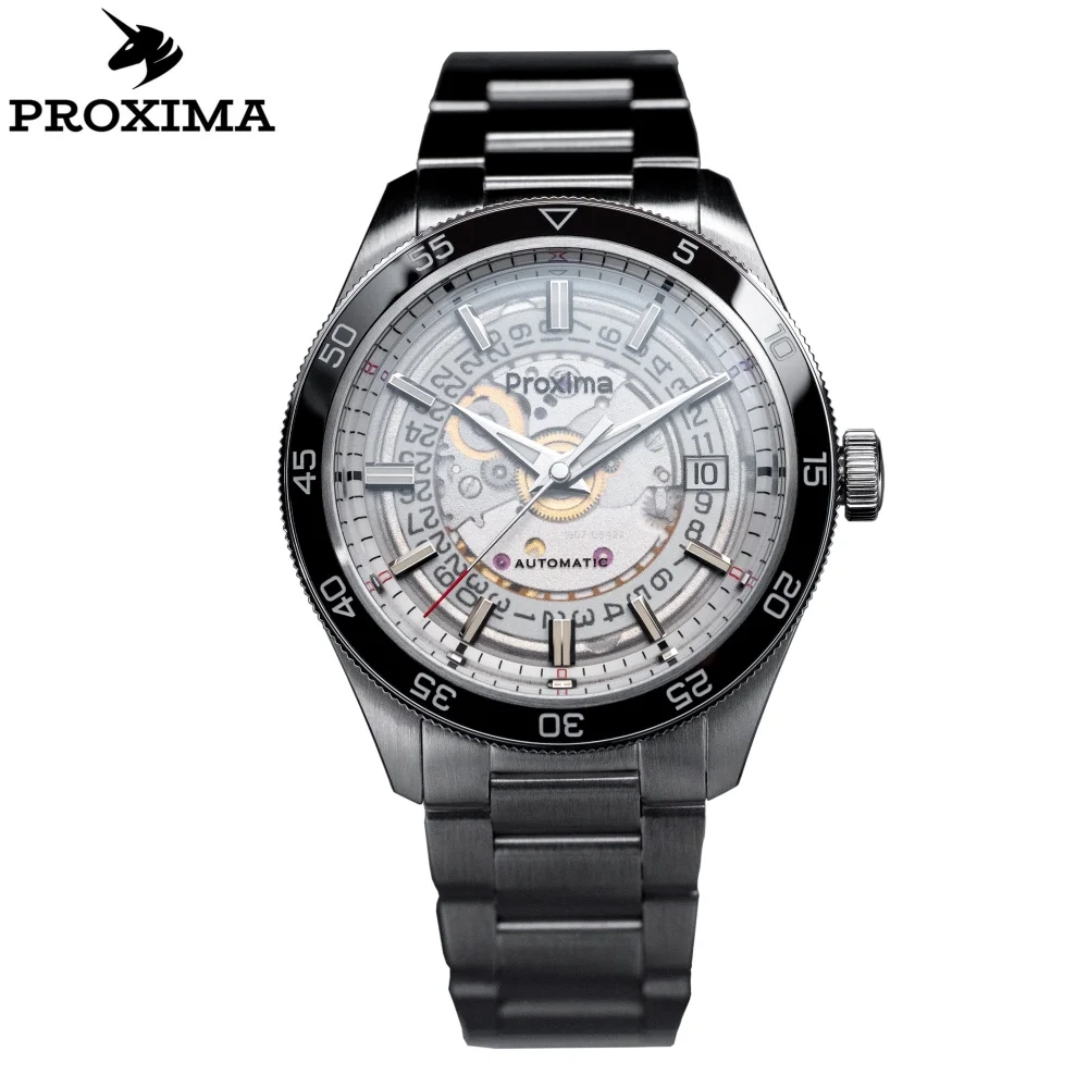 PX1701 39 mm Luxus-Herrenuhren Business-Kleideruhr für Herren, automatisch, mechanisch, Saphirglas, Datumsfenster, 200 m wasserdicht