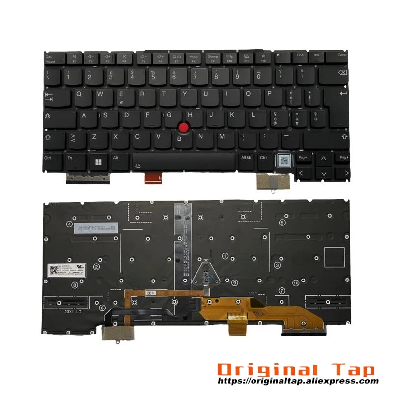 IT Italian Backlit Keyboard for Lenovo Thinkpad X1 Carbon Gen 12 th SN21K90070 SN21K90012