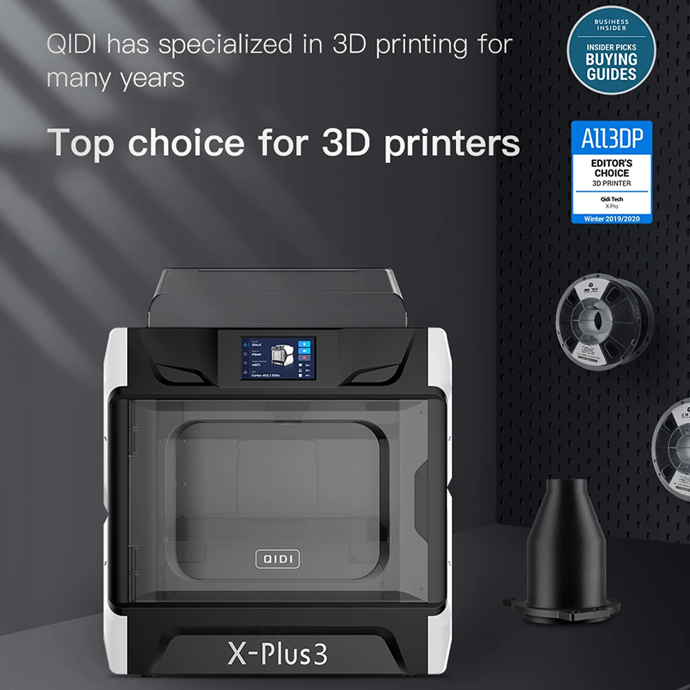 QIDI X-PLUS3 3D Printers Fully Upgrade 600mm/s Industrial Grade High-Speed 3D Printing with 65℃ Independent Heated Chamber