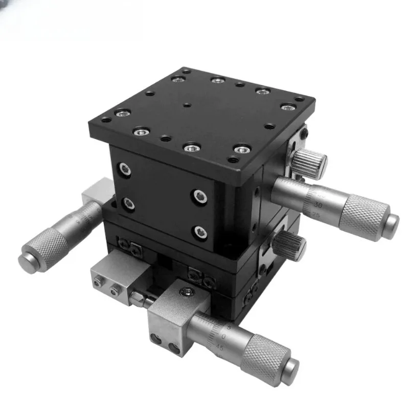 XYZ 3-Axis Manual Translation Stage Precision Multi-Dimensional Adjustment Platform Lifting Slide Optical Lab Micro Positioning