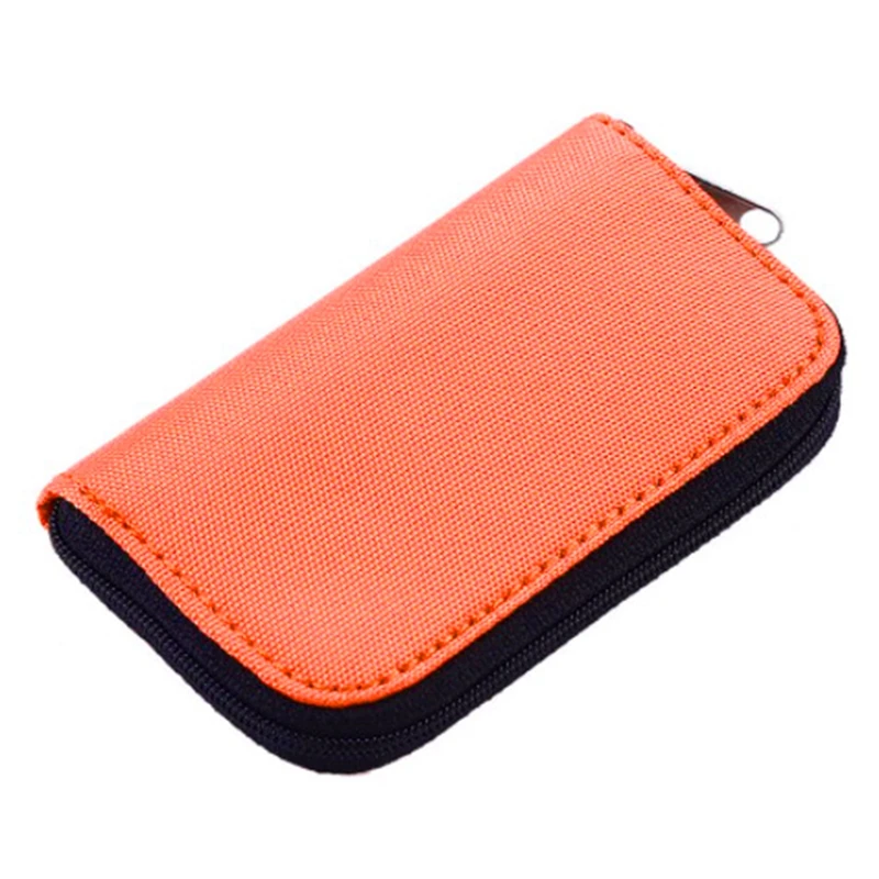 Orange 22-Slot TF Card Case, Used to Store SD, XD and MMC Card Cases for Mobile Phones and Cameras