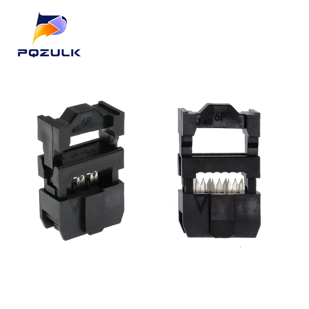 5PCS FC-6P FC-8P FC-10P FC-14P FC-16P To FC-40P IDC Socket 2x5 Pin Dual Row Pitch 2.54mm IDC Connector 10-Pin Cable Socket