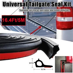 16.4Ft/5M Car Pickup Truck Bed Tailgate Rubber Seal Strip Waterproof Dustproof Universal Seal Strip Kit