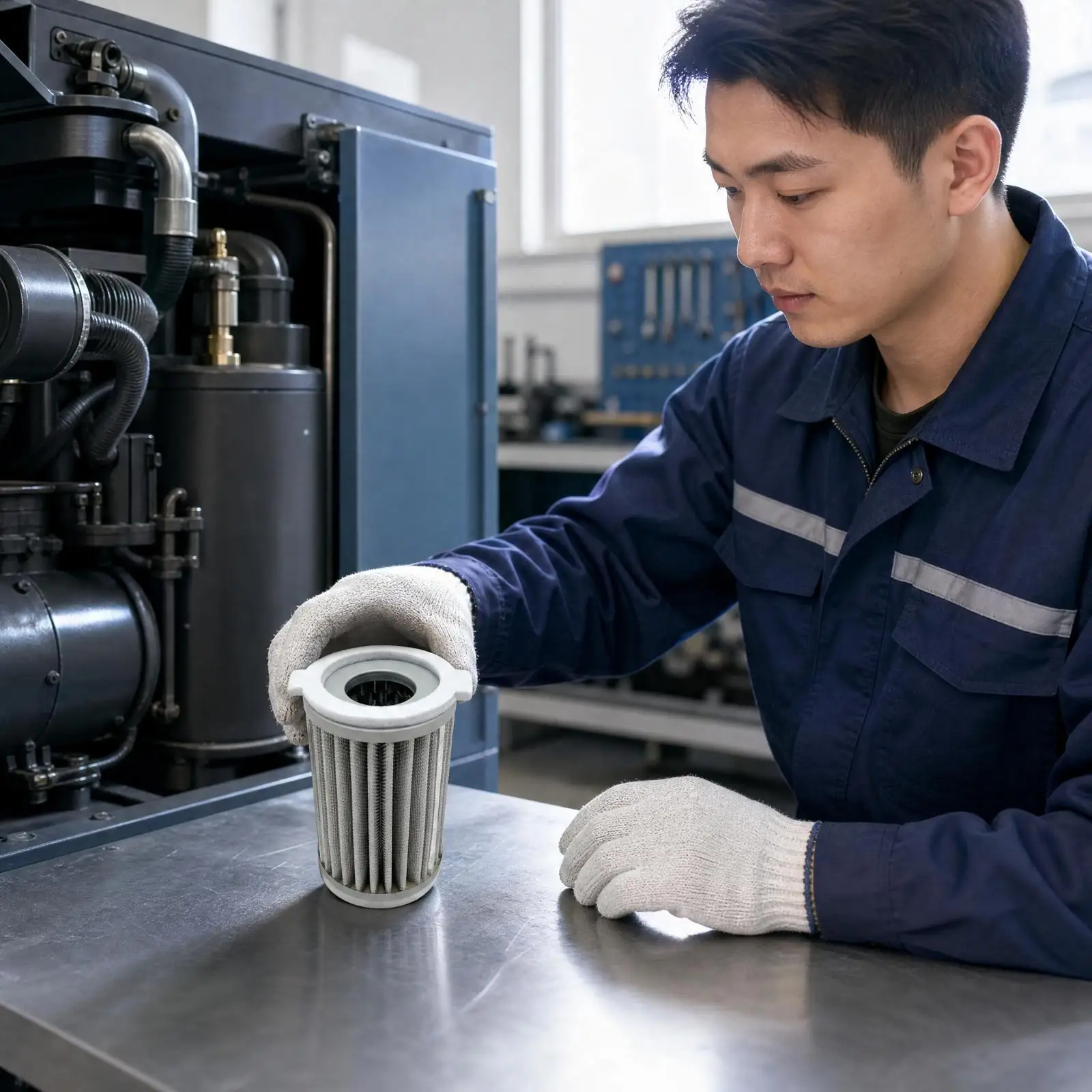 Air Compressor Intake Cle Element High Temperature Felt Dust Trap Screen for Piston Air System Upgrade