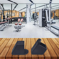 2pcs Fitness Equipment Square End Cap Foot Cover Protectors Rubber End Cover Floor Protectors Replace Square End Cover Gym Parts