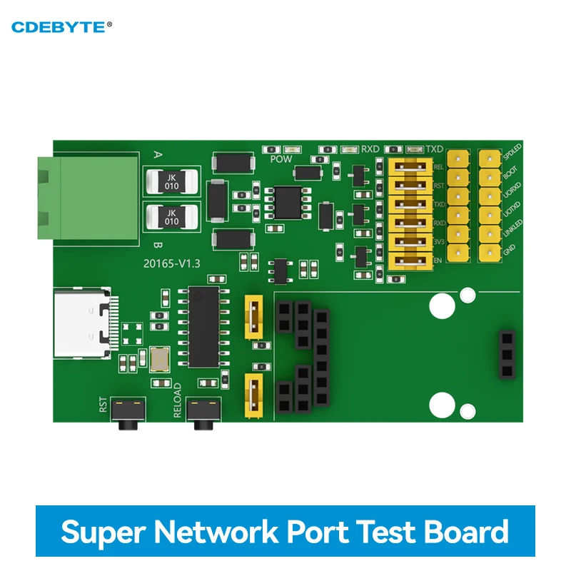 

Тестовая плата CDEBYTE NT1-M-TB Интерфейс RS485 Type-C Шлюз Modbus TCP к RTU IoT MQTT Комплект тестирования модуля сетевого порта связи