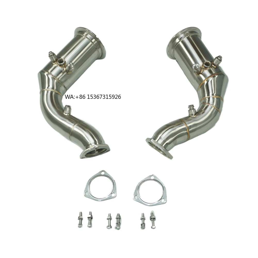 

Custom 304 Stainless Steel Exhaust Downpipe 2018+ 4.0T Straight Header Header Direct Exhaust System