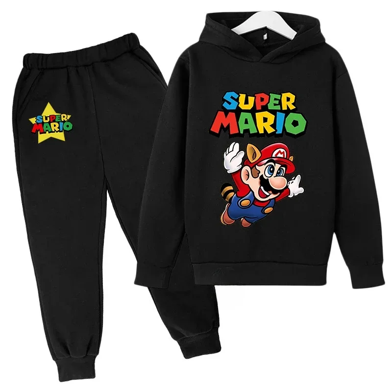 

Autumn Kawaii Anime Super Mario Printed Fashion Kids Boy Girl Clothing Children Hoodie + Pants Suit 2pcs Sets Casual Sportsuits