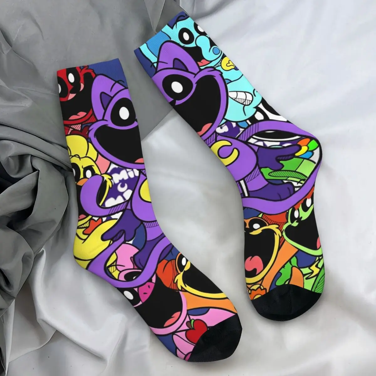 Couple Socks Smiling Catnap Critters Funny Cartoon Stockings Winter Leisure Breathable Socks Outdoor Sports Anti Skid Socks