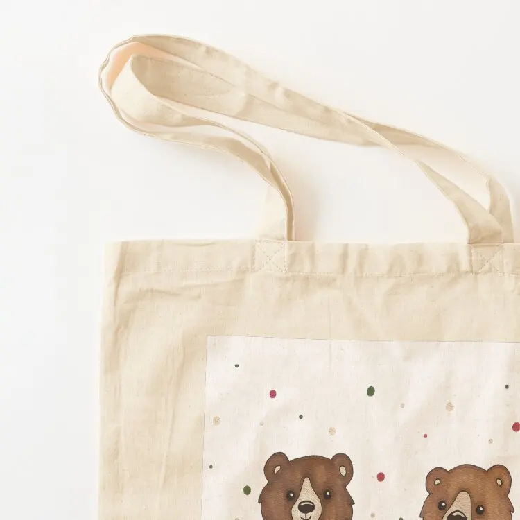 عيد الميلاد الأسرة الدببة حمل حقيبة قماش حقيبة للنساء حقيبة كبيرة حقائب اليد النسائية #3