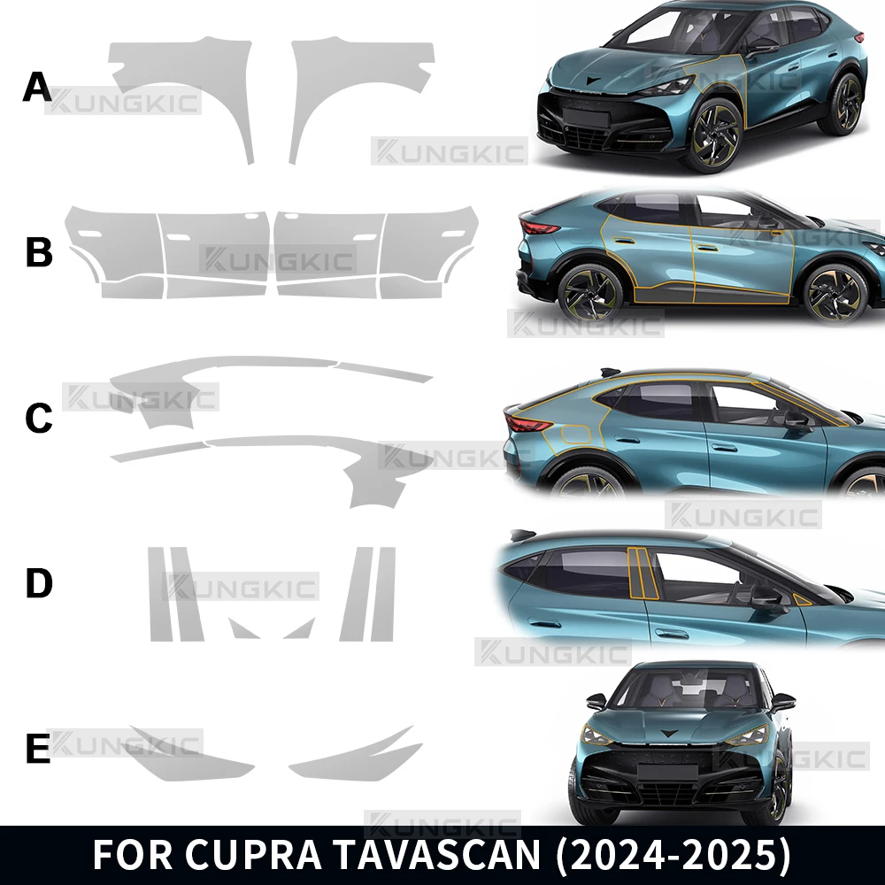 

For Cupra Tavascan SEAT 2024 2025 TPU Paint Protection Film Body Sticker Anti-scratch Protective Transparent PPF Accessories