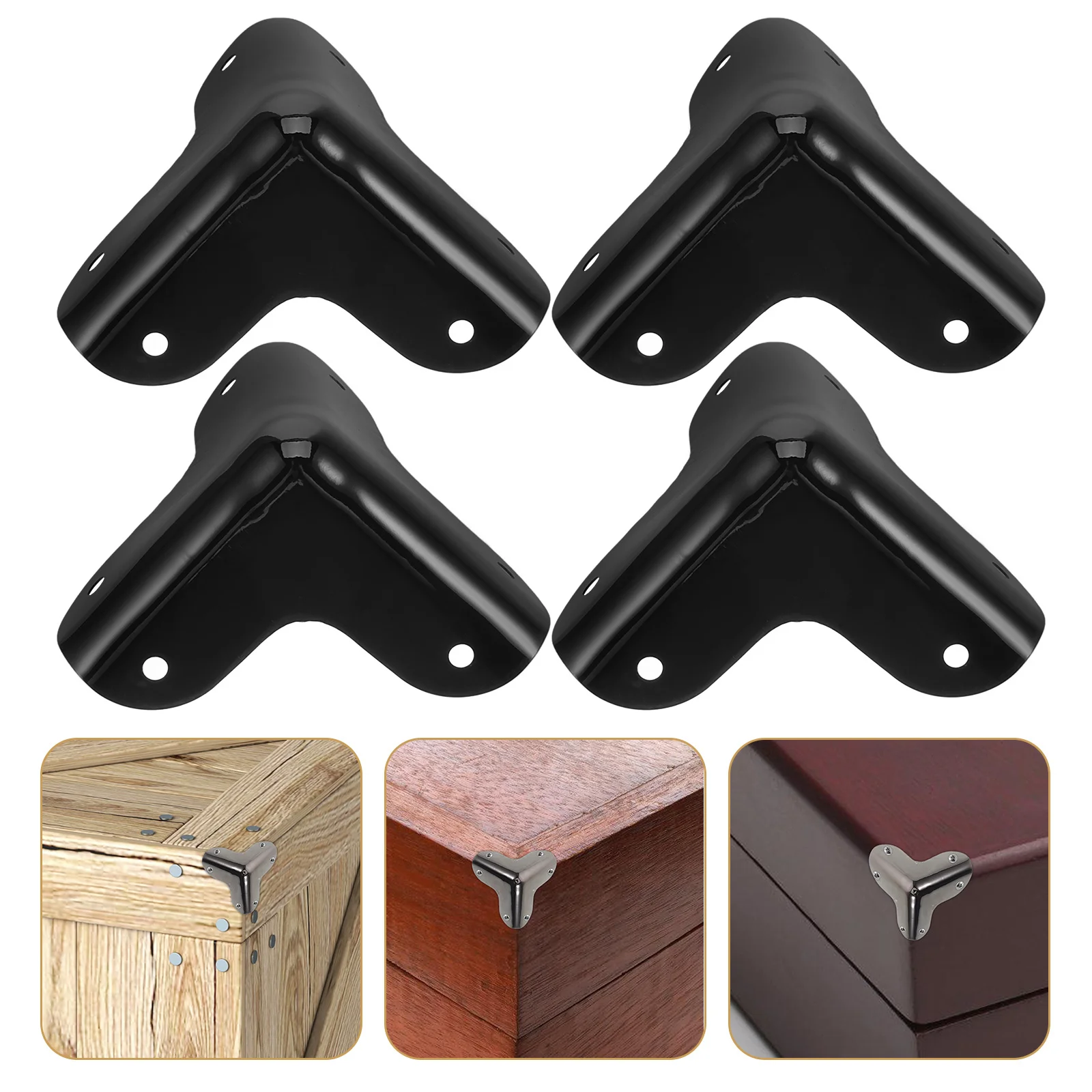 

8pcs Metal Corner Protectors Durable Round Head For Furniture Bag Luggage Box Hardware Edge Guards Bumpers Trunk Corners