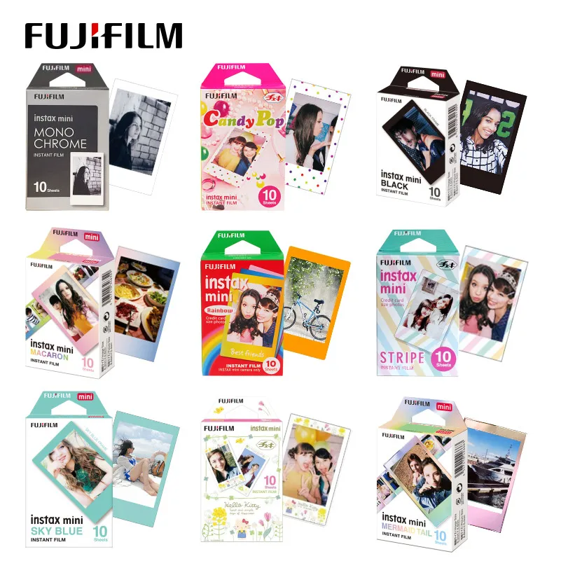 Original Fujifilm Instax Mini 12 11 Film White Edge Photo Paper 1 PACK  For 9 SP2 70 7cs 8 11 25 90 50 Camera Lomo liplay link