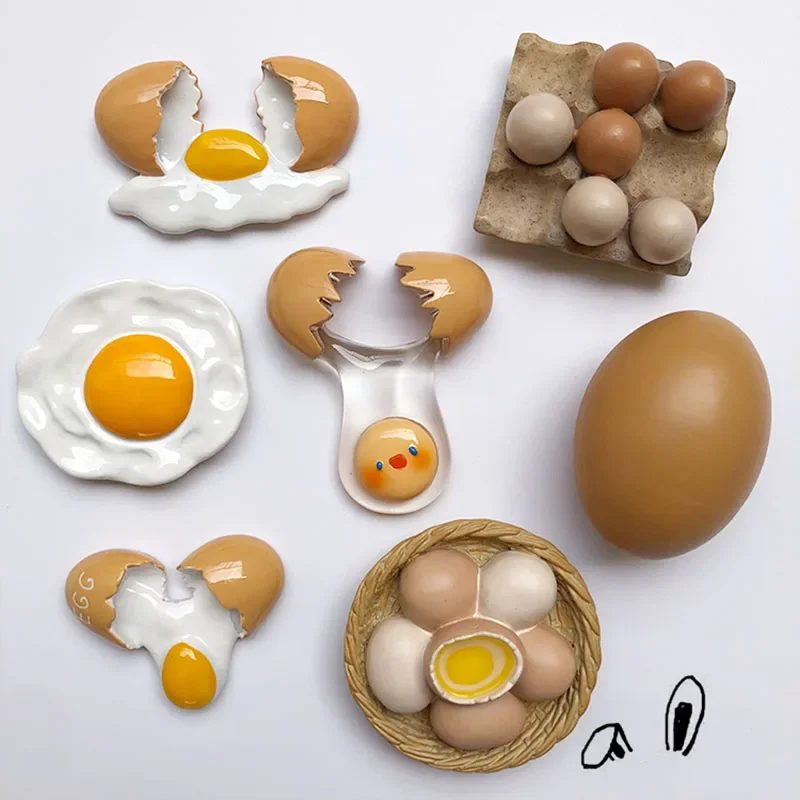 자Ímã de geladeira Eegg dos desenhos animados Decoração de casa imanes para el refrigerador Geladeira Padrão 3D Ímã Decoração Ímãs
