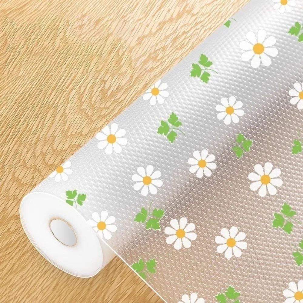 EVA Kitchen Cabinet Mat Transparent Moisture-Proof Drawer Mat Dust-proof Waterproof Flower Cuttable Mat Wardrobe