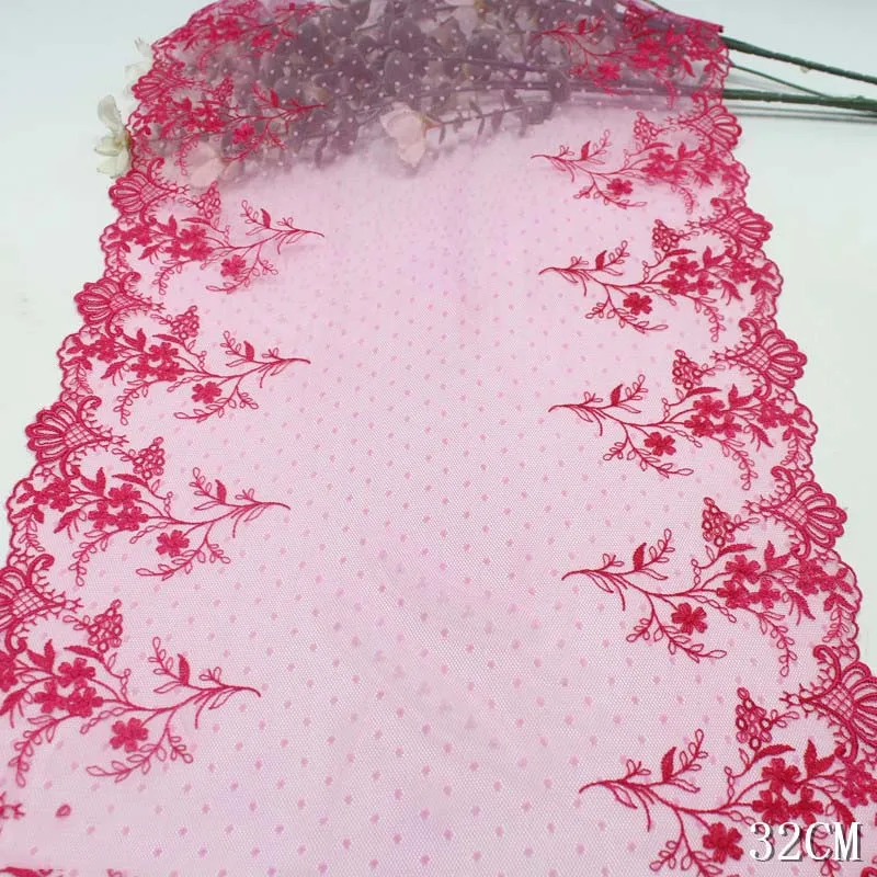 

41Yards Two Tones Embroidery Floral Lace Trim For Lingerie Sewing Craft DIY Apparel Fabric Lace Garment Accessory