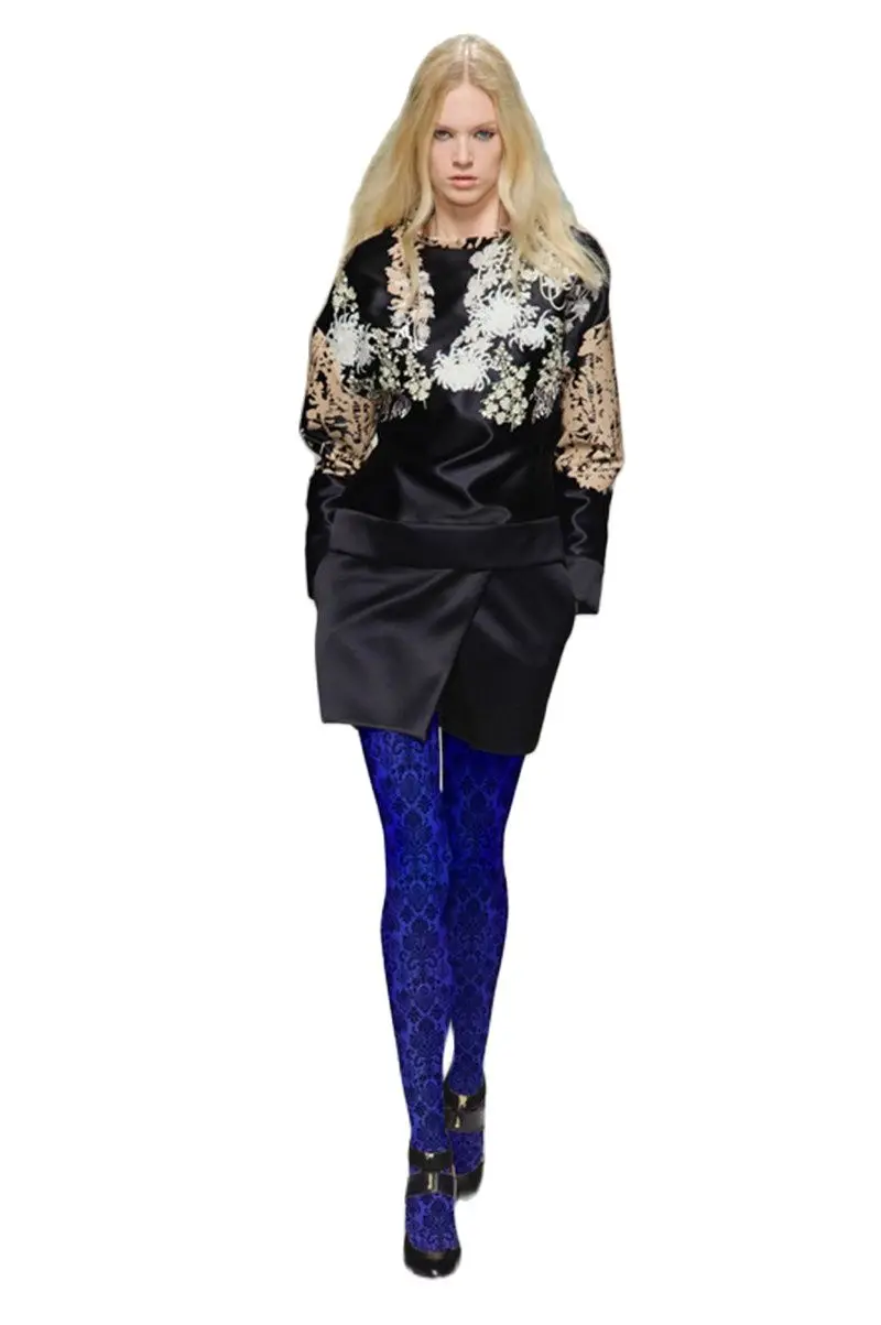 Women Tights with Sexual European Retro Pattern Harajuku Lolita Smooth and Heat Tech Super Stretch Pantyhose Leggings for Girls