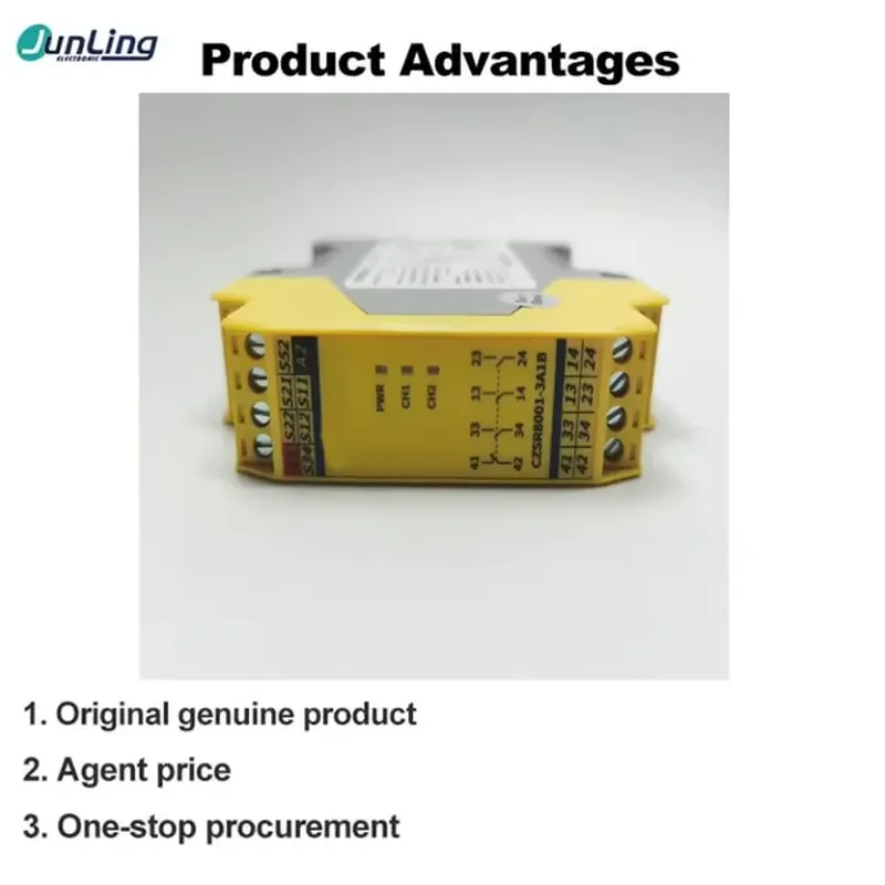 for CZSR8001-3A1B Process Control Safety Relay with Safety Door Lock and Emergency Stop Switch Industrial Automation