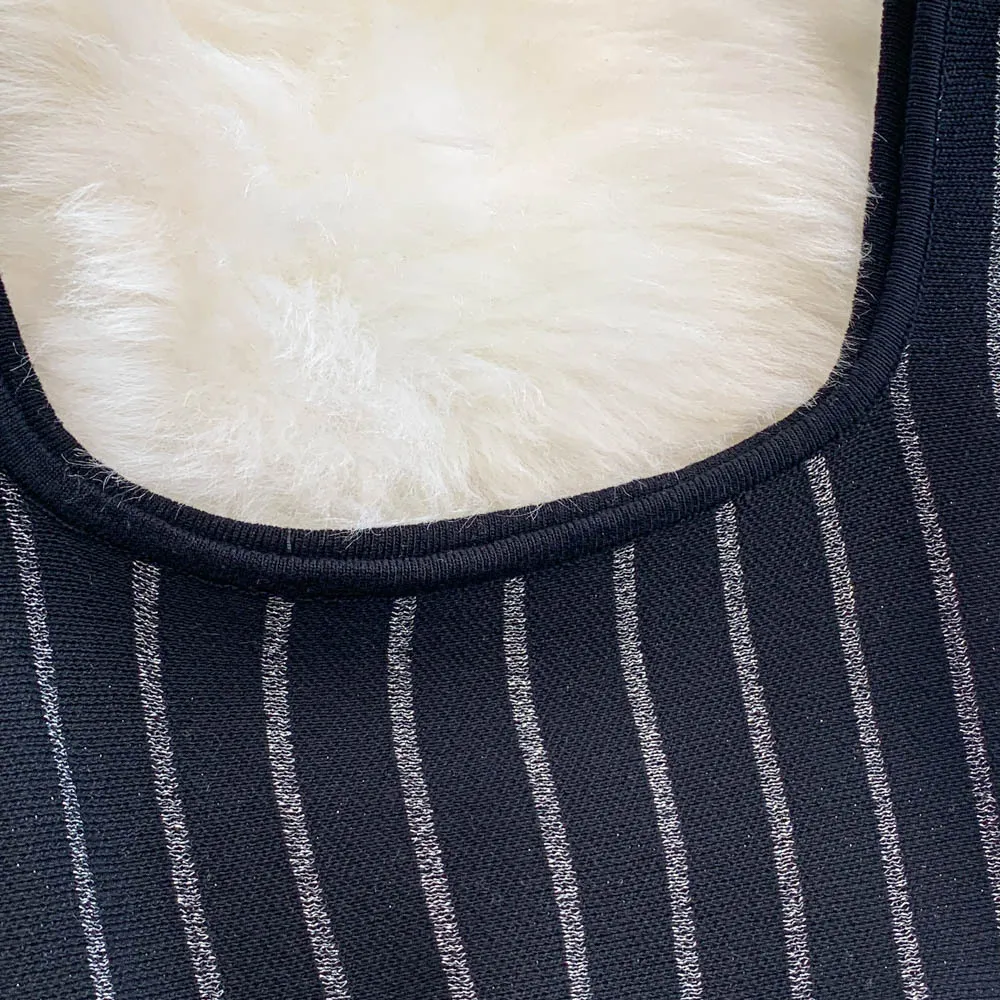 Mini Dress Women Sling Dresses A Line Vestidos Striped Round Neck Sleeveless Elegant Club Y2k Streetwear Party Night 2025